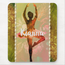 Stilvolle Watercolor Ballerina Personalisiert Mousepad