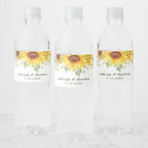Stilvolle Watercolor Sonnenblumen Boho Garden Wedd