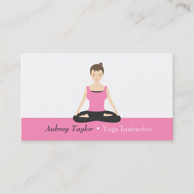 Stilvolle Weibliche Wellness Yoga Instruktorin Visitenkarte (Vorderseite)