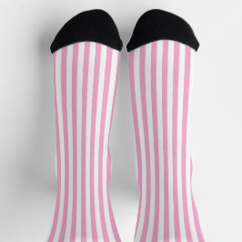 Stilvolle weiche rosa und weiße Streifen-Dekoratio Socken
