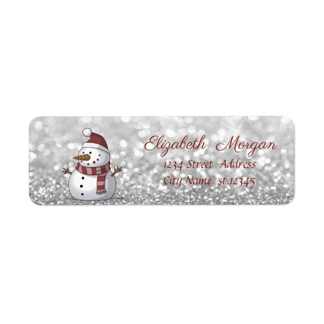 Stilvolle Weihnachten, Schneemann, Glitterie (Vorne)