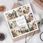 Stilvolle Weihnachts-Script-FotoCollage Feiertagskarte<br><div class="desc">Stellen Sie sich eine quadratische Weihnachtskarte vor, die dazu gedacht ist, Urlaubsfreuden und Nostalgie zu verbreiten. Die Vorderseite der Karte ist eine Collage aus acht herzerwärmenden Fotos, die das Wesen Ihrer festlichen Feierlichkeiten und gepflegten Momente einfangen. Mitten in diesem reizvollen Foto-Mosaik finden Sie den Gruß "Fröhlichste Weihnachten" in einem angesagten,...</div>