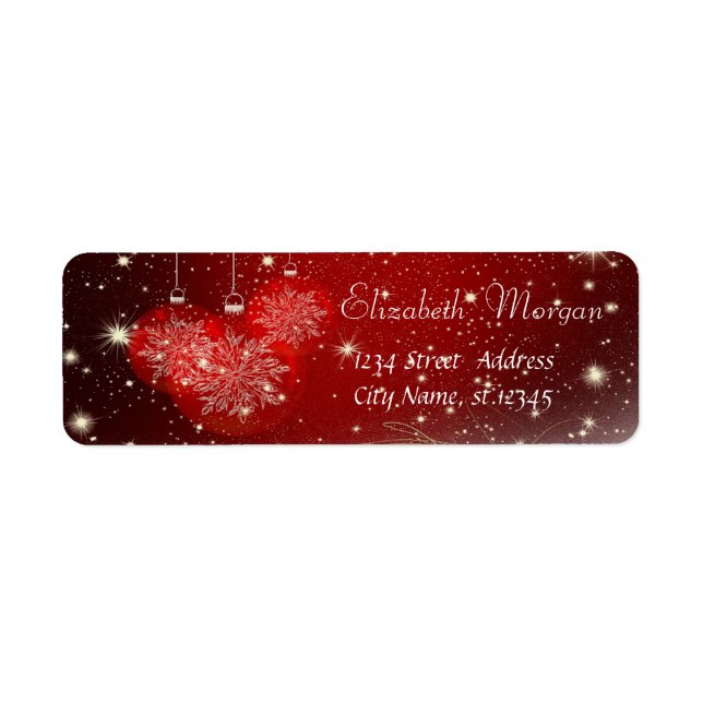 Stilvolle Weihnachtsbälle, rot (Vorne)