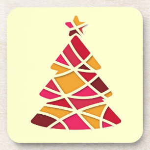 Stilvolle Weihnachtsbaum der modernen Kunst Untersetzer