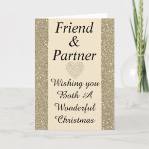 Stilvolle Weihnachtskarte für Freunde und Partner Feiertagskarte