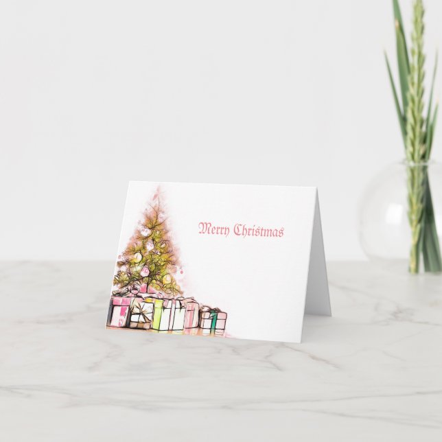 Stilvolle Weihnachtskarte Karte (Vorderseite)