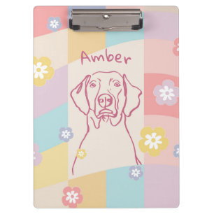 Stilvolle Weimaraner Einfache farbige Hündin Klemmbrett