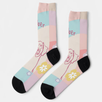 Stilvolle Weimaraner Einfache farbige Hündin Socken