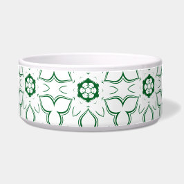 Stilvolle weiße und grüne Pet Bowl Napf