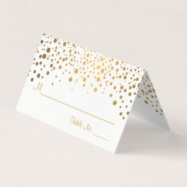 Stilvolle White and Gold Confetti | PLATZKARTEN Visitenkarten