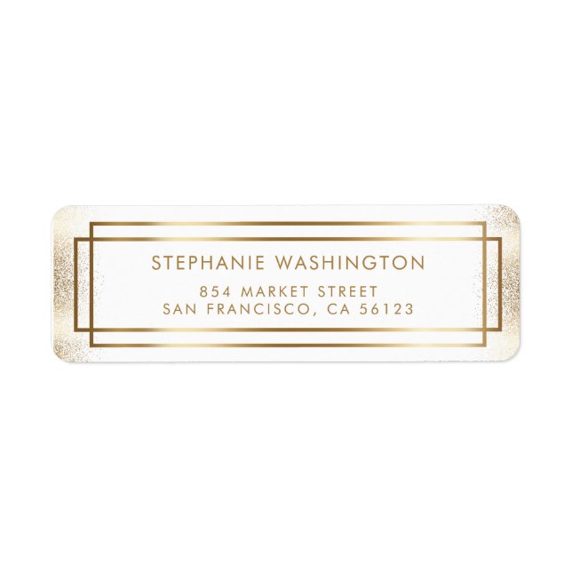 Stilvolle White & Gold Border Wedding (Vorne)