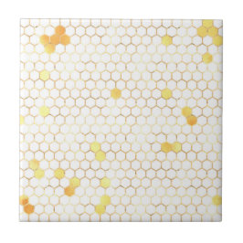 Stilvolle White Gold Honeycomb Fliese