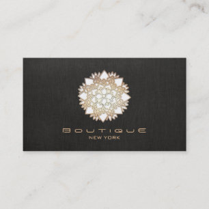 Stilvolle White Lotus Blume New Age Visitenkarte