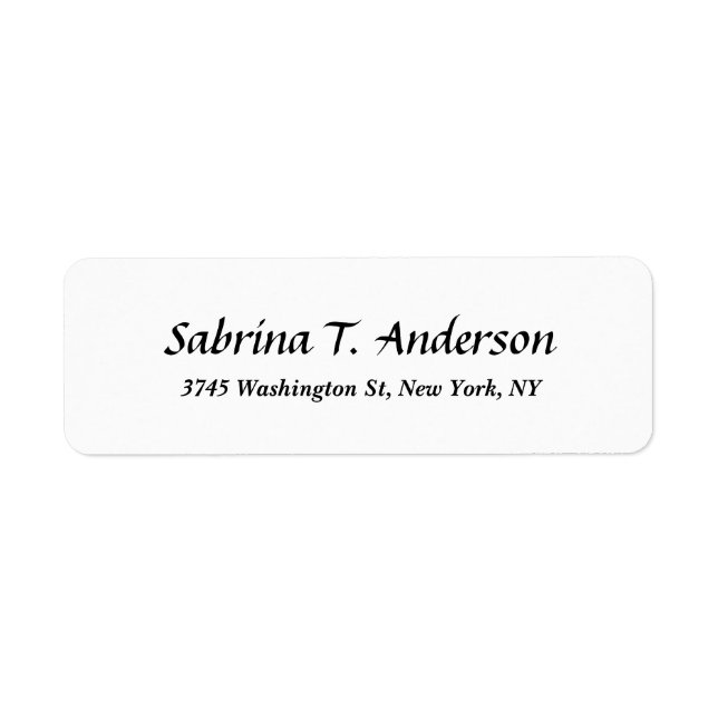 Stilvolle White Modern Beruflich Elegante Schrift (Vorne)