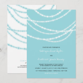 Stilvolle Winter Glitzern Glow Wedding 2in1 Einlad Einladung