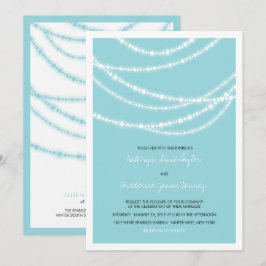 Stilvolle Winter Glitzern Glow Wedding 2in1 Einlad Einladung