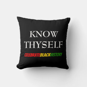 Stilvolle WISSEN SELBST Black History Month Kissen