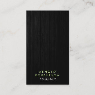 Stilvolle Wood Modern Consultant Business Card Visitenkarte