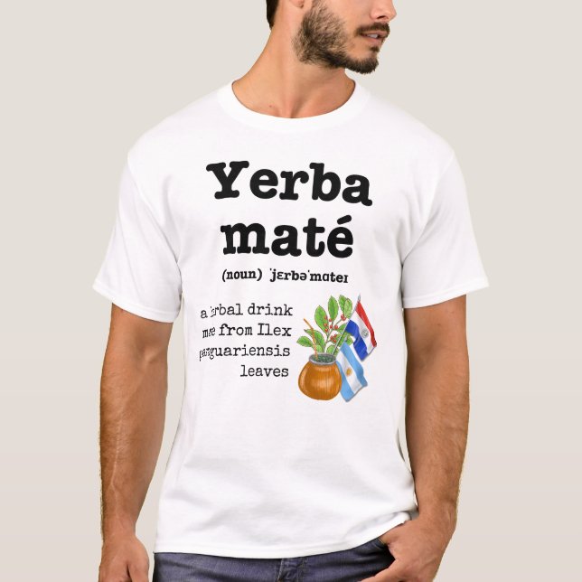 Stilvolle YERBA MATE Definition T-Shirt (Vorderseite)