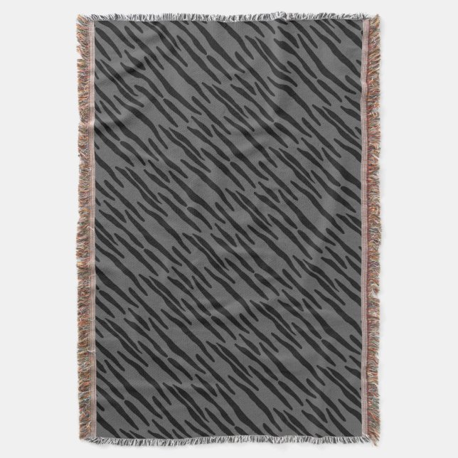 Stilvolle Zebra Print Throw Decke Koordination (Vorderseite Vertikal)