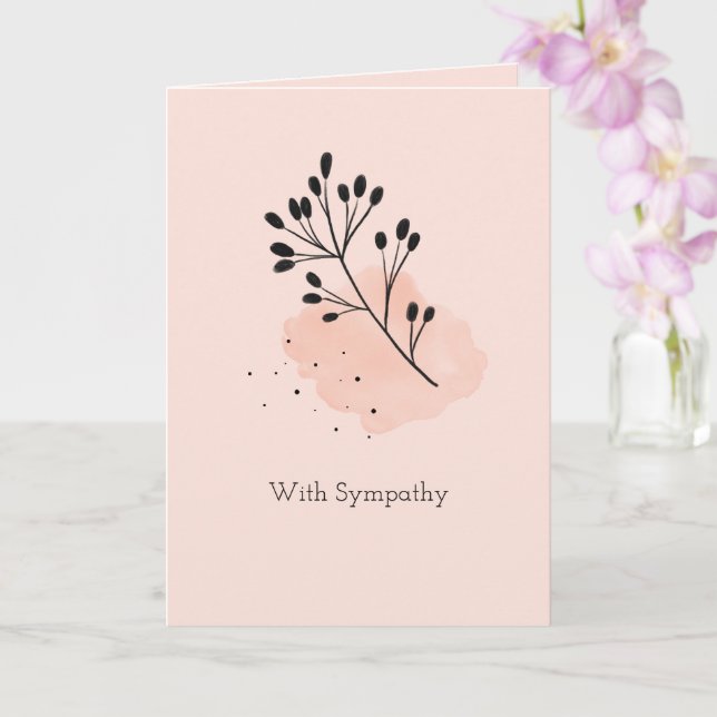 Stilvolle, zeitgenössische Sympathiekarte Karte (Orchidee)