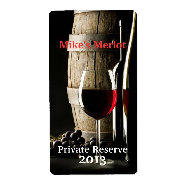 Stilvolle Zuhause Made Wine Mini Labels (Vorne)