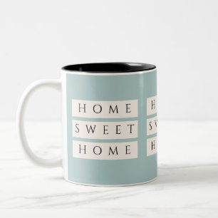 Stilvolle Zuhause Sweet Zuhause-Tasse Zweifarbige Tasse