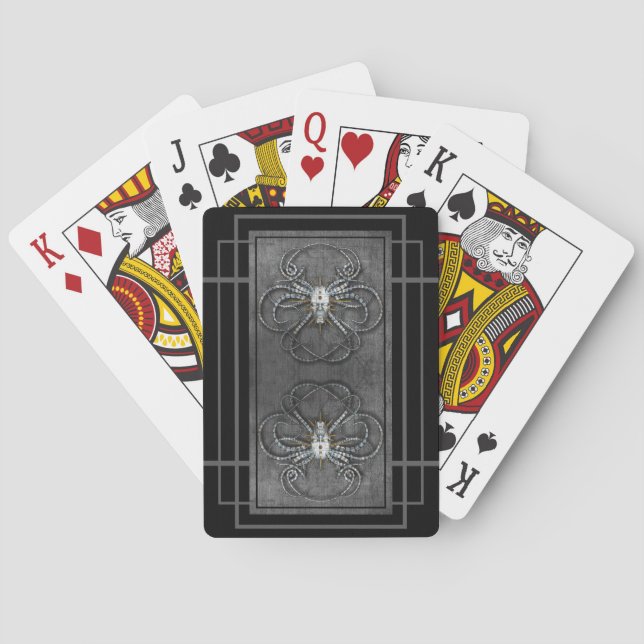 Stilvolle zwei Gesichter Spielkarten (Rückseite)