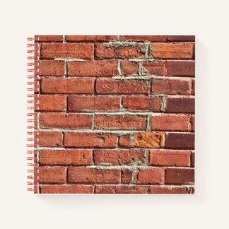 Stilvolle Zwei-Tone-Red-Brick-Wandsteckdose Notizbuch