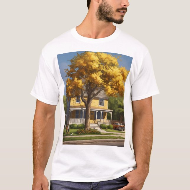 "Stilvoller 2D Vector Illustration T - Shirt - Ein (Vorderseite)