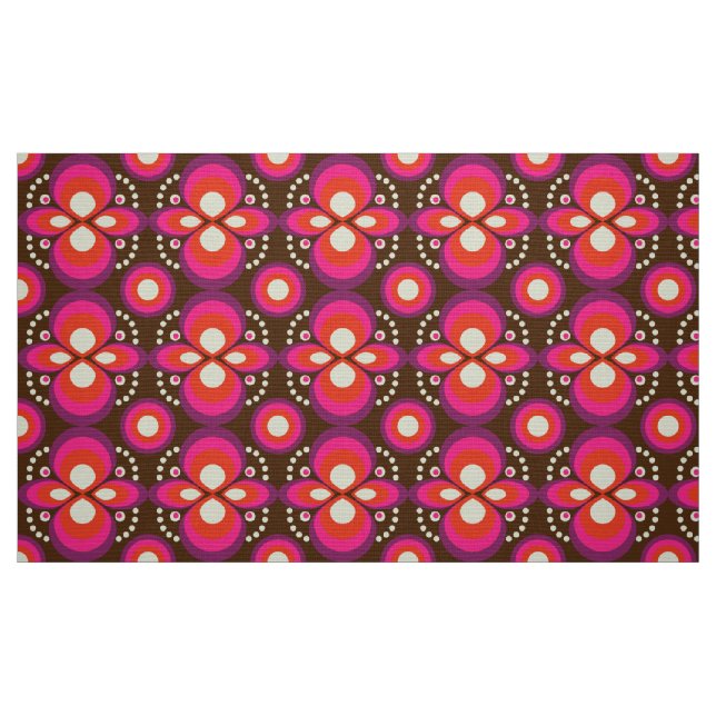 stilvoller 70er Retro Mod Stoff (Fat Quarter (45,7 x 55,9 cm))