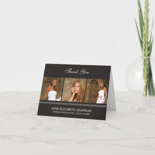 Stilvoller Abschluss Dankeschön Card Dankeskarte (Vorderseite)