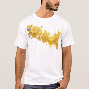 Stilvoller ABSTRACTE BLUMEN Kreativdruck T-Shirt