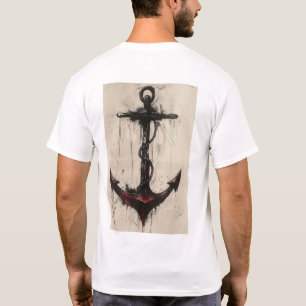 Stilvoller Anchor Tattoo Design T - Shirt