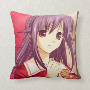 Stilvoller Anime-MädchenReversible Kissen