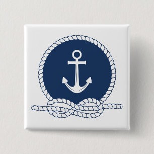 Stilvoller Anker und Seil Button