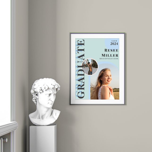 Stilvoller Arch Foto Abschluss Keepake Poster (Stylish Arch Photo Graduation Keepsake Poster)