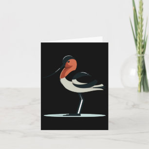 Stilvoller Avocet-Vogel mit langem Schnabel und el Karte
