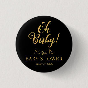 Stilvoller Baby-Shower-Button mit personalisiertem Button