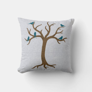 Stilvoller Baum mit Blauzungenkissen Kissen