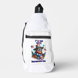 Stilvoller Bigfoot Rocking American Independence D Crossbody Bag