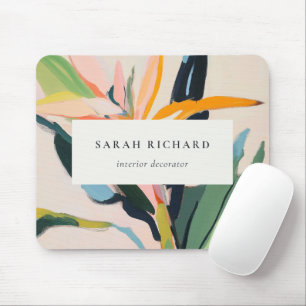 Stilvoller Boho Farbiger Paradiesvogel Gemalt Flor Mousepad