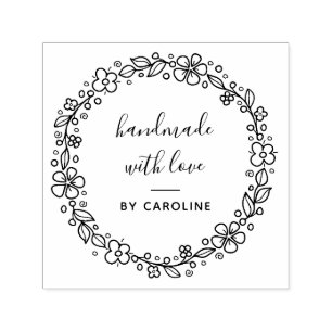 stilvoller botanischer Kranz handgefertigt Permastempel