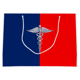 Stilvoller Caduceus-medizinische Symbol-Liga Große Geschenktüte
