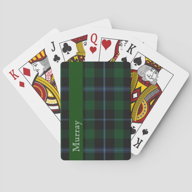 Stilvoller Clan-Murraytartan-karierte Spielkarten (Rückseite)