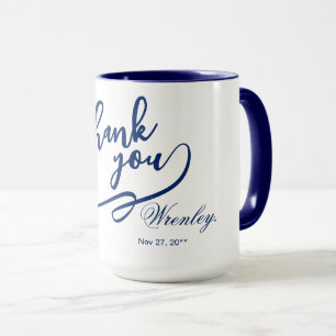 Stilvoller Dankeschön Navy 15 oz Kombi-Becher zum Tasse