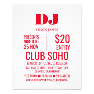 Stilvoller DJ, Club Event Advertising Flyer