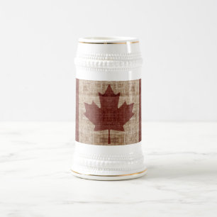 Stilvoller Entwurf der Kanada-Ahornblattflagge Bierglas