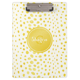 Stilvoller falscher Gold-Glitter-Cheetah-Druck-Mon Klemmbrett