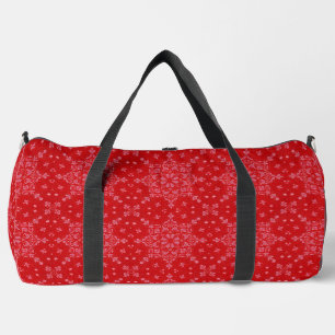 Stilvoller floraler Reisetasche in Rot und Weiß Duffle Bag